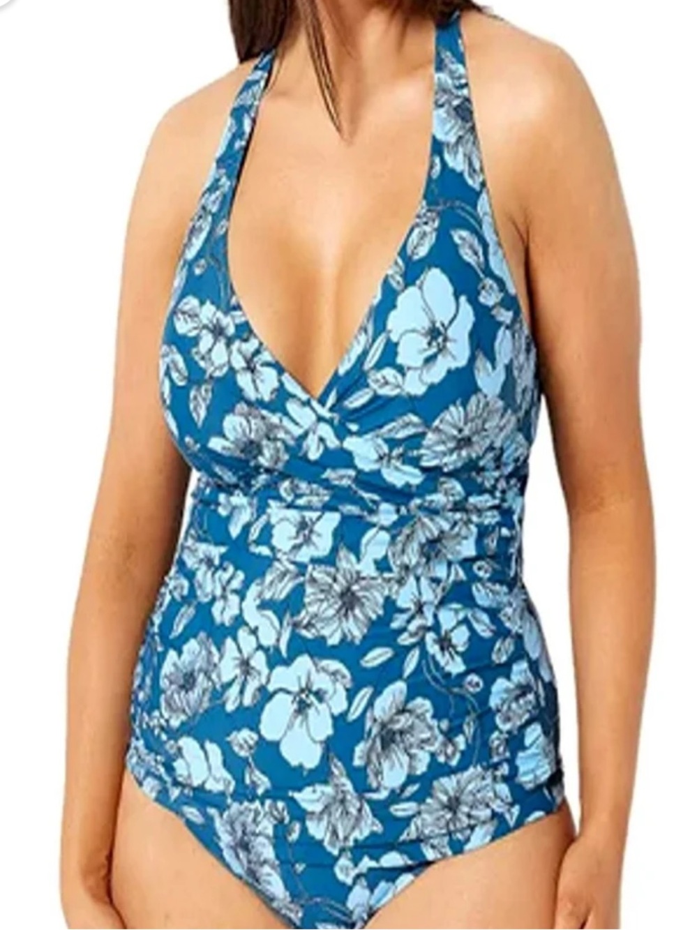 Jantzen Adjustable Strap V-Neck Tankini /Comfort Brief - A489052 - Size 16
